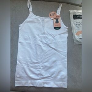 Shapermint Essentials White Scoop Neck Cami Large Everyday Control & Comfort NWT